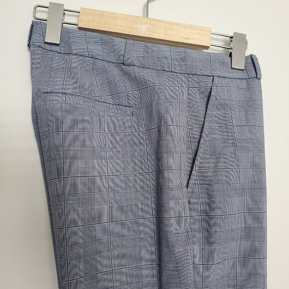 RYAN Plaid Suit Pant Women's Tall Size 6L Light Blue / Grey Pockets Officewear - Picture 4 of 12